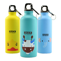 Bouteille shaker en aluminium 500 ml avec logo personnalisé et mousqueton, tasse mélangeur de protéines, pour boisson directe, gym, fitness, vente en gros