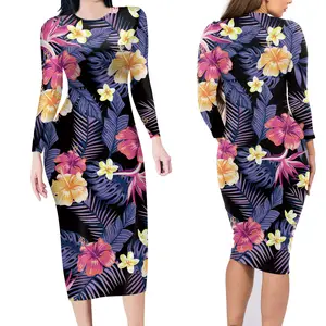 Ropa femenina, vestidos con estampado Tribal tradicional Hawaiano polinesio <span class=keywords><strong>para</strong></span> mujer, vestidos de noche <span class=keywords><strong>para</strong></span> mujer, vestido de talla grande <span class=keywords><strong>para</strong></span> trabajar - Product Image 1