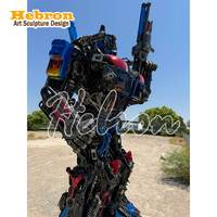 Metal Dev 6ft Dış Mekan Bum-Blebee Heykeli Gerçek Boyutta Gerçekçi Cosplay Robot Heykeli Büyük Optimus Prime Transformer Heykeli