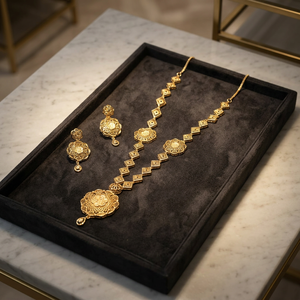 Conjunto de collares largos, joyería de oro para mujer, joyería de oro ligero, chapado en oro laminado de cobre y latón - Product Image 4