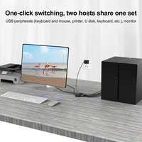 Conmutador KVM de 2 puertos con 4 entradas 5 salidas para Cable HDMI Nuevo 8K/60Hz 4K/144Hz USB3.0 para A088 para interruptor HDMI y cámara portátil