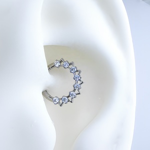 ASTM F136 impianta gioielli in titanio a segmento a punta cava anello anello naso <span class=keywords><strong>Rinh</strong></span> orecchini Piercing per il corpo gioielli - Product Image 2