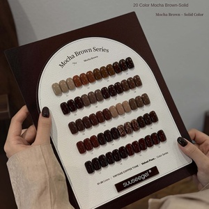 Vernis à ongles Suuseegel 20 couleurs <span class=keywords><strong>marron</strong></span> mocha, non toxique, gel UV, série rouge, gel pour nail art, salon - Product Image 2