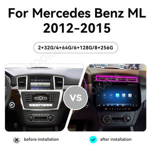 Mookaka-Autoradio Android 13.3 "pour Mercedes Benz ML 2012-2015 Écran avec les lumières d'ambiance avec Carplay FM <span class=keywords><strong>AM</strong></span> GPS DSP - Product Image 2