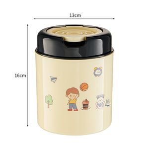 سلة مهملات كرتونية للمكتب، حاوية تخزين منزلية عالية الجودة بغطاء، وعاء صغير لحفظ الأدوات المكتبية والأقلام - Product Image 6