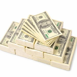 Serviettes en papier imprimées jetables à 2 plis, motif billet de 100 dollars, en sachet pour décorations de fête - Product Image 1