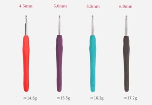 <b>Crochet</b> <b>Hooks</b> 2.0mm-10.00mm Silicone Soft Handle <b>Crochet</b> Knitting Needle Set Stainless Steel <b>Hook</b> Set for Beginner Yarn Doll - Product Image 5