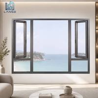Ventana Abatible de Aluminio de Primera Calidad LANGE, Ventana de Apertura Exterior, Ventana de Vidrio de Baja Emisividad Energéticamente Eficiente para el Hogar