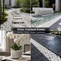Galets de pavage extérieur écologiques en pierre naturelle blanche polie de qualité supérieure pour allées et aménagements de jardin Villa BOYA