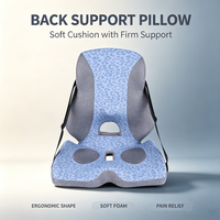 Coussin de siège ergonomique en mousse à mémoire de forme intégré, soutien lombaire à récupération lente pour chaise de bureau, canapé de voiture
