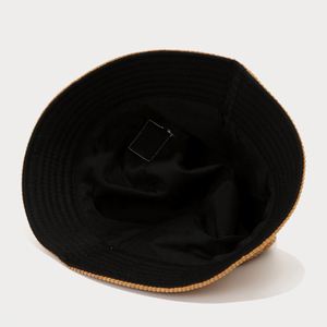 Corduroy Patchwork Fisherman Hat Autumn Winter Sun Hat Couples Casual Bucket Hat With Custom Private Brand Woven Label <b>Patch</b> - Product Image 5