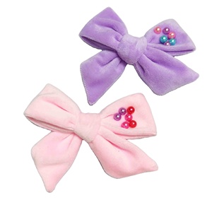ฤดูร้อนกํามะหยี่หลายกริชผมโบว์สไตล์โบว์กํามะหยี่โบว์คลิปกิ๊บกํามะหยี่ผมสําหรับเด็กผู้หญิง - Product Image 3