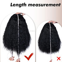 Perruques synthétiques bouclées afro rebondissantes de 18 pouces, sans colle, avec frange, effet cuir chevelu naturel, en fibre résistante à la chaleur, pour femmes noires