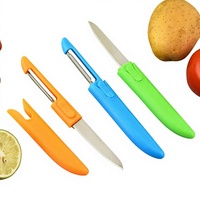 Handmatige 2-in-1 keuken multifunctionele roestvrijstalen meloen- en schilmes voor fruit en groenten