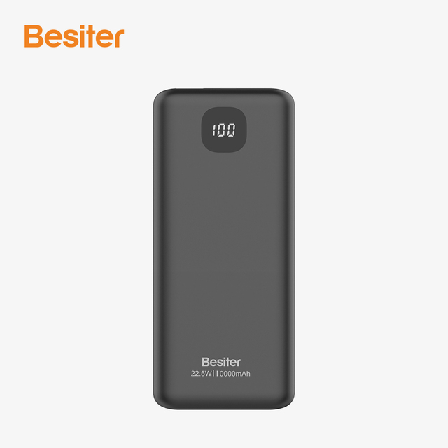 Besiter Durable 10000mAh Fast Charging with Built-in Data Cables 20000mah Powerbank High Capacity Power Banks with LED Display