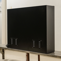 Cheminée électrique domestique 220V avec télécommande, boîtier noir, LED effet flamme de carbone, 35 pouces, pour foyer à bois