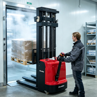 Dayanıklı Tam Elektrikli Yürüyen Forklift - Depo Kaldırma Palet İstifleyici Uzun Süre Kullanılabilir ve Dayanıklı ve Uzun Ömürlü