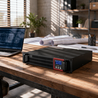 Onduleur en rack 1KVA 900W en ligne, facteur de puissance 0.9, double conversion, transfert 0ms, 2U, avec écran LCD, ports USB, RS232 et slot SNMP