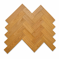 Parquet en bois multicouche 600x92mm en chevrons d'orme, planches de parquet antibactériennes ENF écologiques