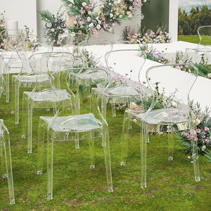 Atacado Fábrica Móveis Plástico Transparente Hotel Banquete Cadeira Policarbonato Aluguel Resina Clara Plástico Acrílico Cadeira Do Evento - Product Image 1