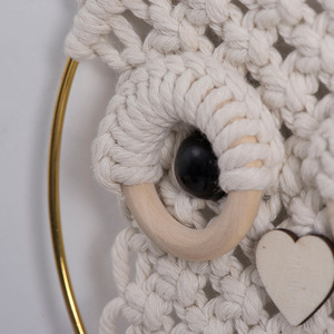 Shixinju Owl Wall <b>Hanging</b> <b>White</b> Cotton Macrame Tassel Home Decor Entryway Living Room Bedroom - Product Image 2