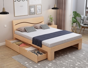 2026 Solid Wood <b>Pine</b> <b>Bed</b> <b>Frame</b> Modern Eco-friendly Strong Support Bedroom Furniture Collection Single/Twin/King/Queen YSTHB12 So - Product Image 6