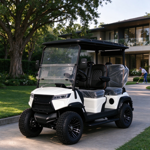 Carrito de golf eléctrico todoterreno de 4 asientos con color personalizado para transporte en villas de comunidades cerradas - Product Image 1