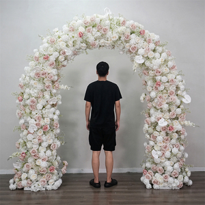 Décoration d'arche de mariage en fleurs de soie, fleurs artificielles, arrangement pour arche de mariage, toile de fond florale pour arche de mariage - Product Image 1