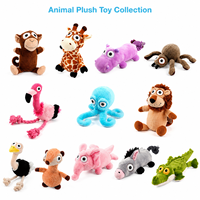 Jouet pour animaux de compagnie en peluche silencieux avec logo personnalisé, jouet pour chien à ultrasons doux pour les promotions en supermarché et les packs de vente au détail multi-styles