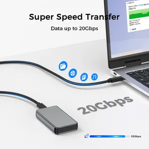 Unidade de estado sólido externa portátil ultra-velocidade USB-C Mini SSD externo 512GB com transferência de dados de 2500 MB/s para laptops