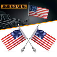 Ornement de drapeau américain personnalisé en tissu polyester pour décoration de match de football 2026, compatible avec Harley Road King Glide, porte-bagages arrière, ajustement universel