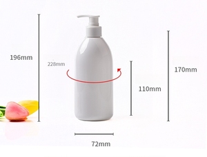 IBELONG Bottiglia in Plastica PET Bianca da 500ml con Erogatore a Pompa Nero per Shampoo, Lozione, <span class=keywords><strong>Igienizzante</strong></span> <span class=keywords><strong>Mani</strong></span>, Siero per la Cura della Pelle, <span class=keywords><strong>Detergente</strong></span> Viso - Product Image 6