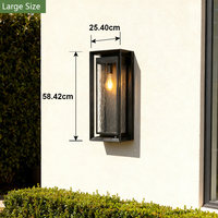 Lampe murale extérieure moderne en métal décorative à LED, luminaire extérieur, lanterne, lampe murale de jardin, lampes murales en verre extérieures