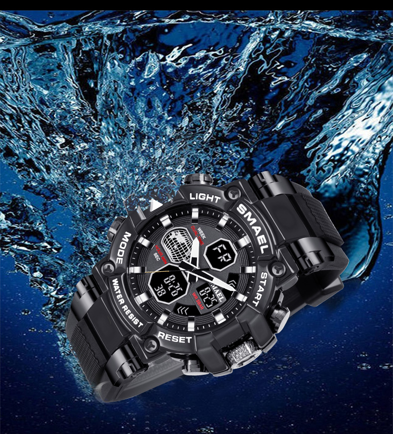 Watches men original brand SMAEL 8027 luxury mens watches quartz digital plastic men's sport watch