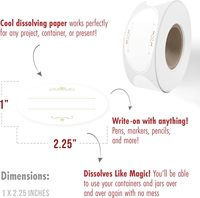 Label Kardus Oval untuk Stoples - 1x2.25 In. 150/Roll-Stiker Perekat yang Dapat Dilepas untuk Selai & Pengawetan