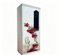 Armoire en acier imprimée en 3D de taille familiale, multi-compartiments, en métal, avec miroir