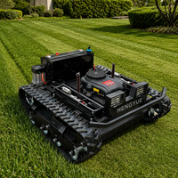 Tondeuse à gazon industrielle télécommandée à essence, puissance 5000W, largeur de coupe 900mm, équipement agricole