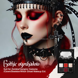Organic Eye Shadow Halloween Black <strong>Red</strong> Smoky Makeup Custom <strong>Eyeshadow</strong> <strong>Palette</strong> With LOGO - Product Image 4