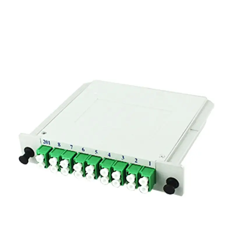 Model berbeda dari FTTH serat kaset tipe dengan SC/UPC konektor 2*16 serat optik Mini 1u rak mount PLC Splitter