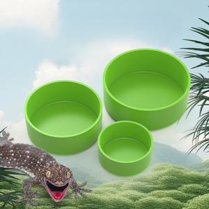 Bol à nourriture pour reptiles en plastique rond vert et noir, diverses couleurs, écologique, bol à eau pour reptiles pour dragon barbu - Product Image 3