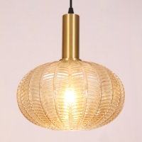 Lustre de salle à manger en verre couleur ambre pour l'éclairage du salon, lampe suspendue pour restaurant