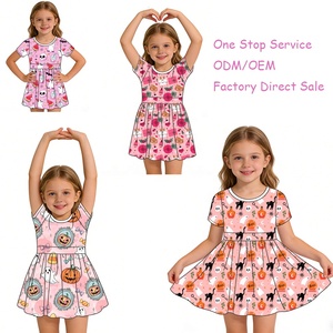 Abito Pullover in Bambù per Bambine con Stampa Personalizzata, Vestito Estivo Morbido sulla Pelle, <span class=keywords><strong>Abbigliamento</strong></span> Boutique per Bambini - Product Image 1