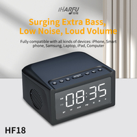 NIEUWE HF18W Tf-kaart FM-radio Spraakoproepen Multifunctionele 3-in-1 wekker Scherm Mobiele telefoon draadloze oplader Speaker