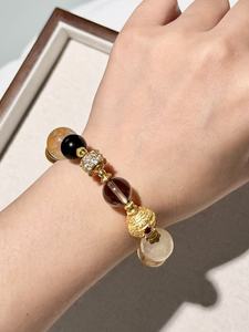 UM Jewelry Ball-Shaped Trendy Copper Alloy <b>Beaded</b> <b>Bracelet</b> for Unisex Daily Wear and Gift - Product Image 2