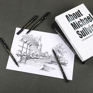 <span class=keywords><strong>Set</strong></span> di Penne per Calligrafia Mobee P-621A12 con Punte di Diverse Dimensioni, Pennarelli Fineliner Micron a Pigmenti a Base d'Acqua per la Grafica - Product Image 6