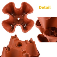 Jardinières verticales en plastique pour extérieur Jardinière empilable pour jardin Pots de fleurs Pot vertical pour fraises Pot de plantation pour fraises