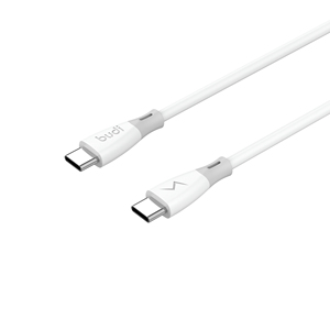 Câble de données USB intelligent Budi, 65 W, charge rapide, Type-C vers Type-C, 1,2 m (3 pieds), silicone, cuivre pur, <span class=keywords><strong>pour</strong></span> batterie externe et téléphone <span class=keywords><strong>portable</strong></span> - Product Image 1