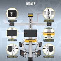 Machine d'alignement de roues 3D AUTOOL XC503, aligneur 4 roues, précision 0,01 degré, colonne fixe, 1080P pour atelier de pneus et réparation automobile