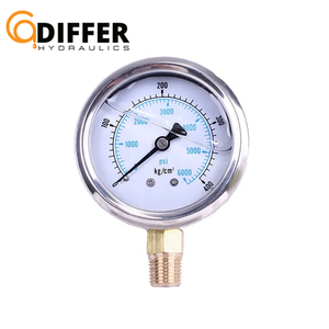 공장 가격 스테인리스 액체 물 채워진 고압 계기 미터 10Bar - Product Image 4