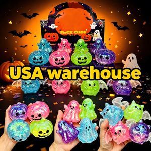 Jouet Squishy Kawaii Halloween Citrouille Chauve-souris Fantôme, Rempli de Maltose, à Remontée Lente, Doux, Sensoriel, Anti-stress, à Presser - Product Image 4